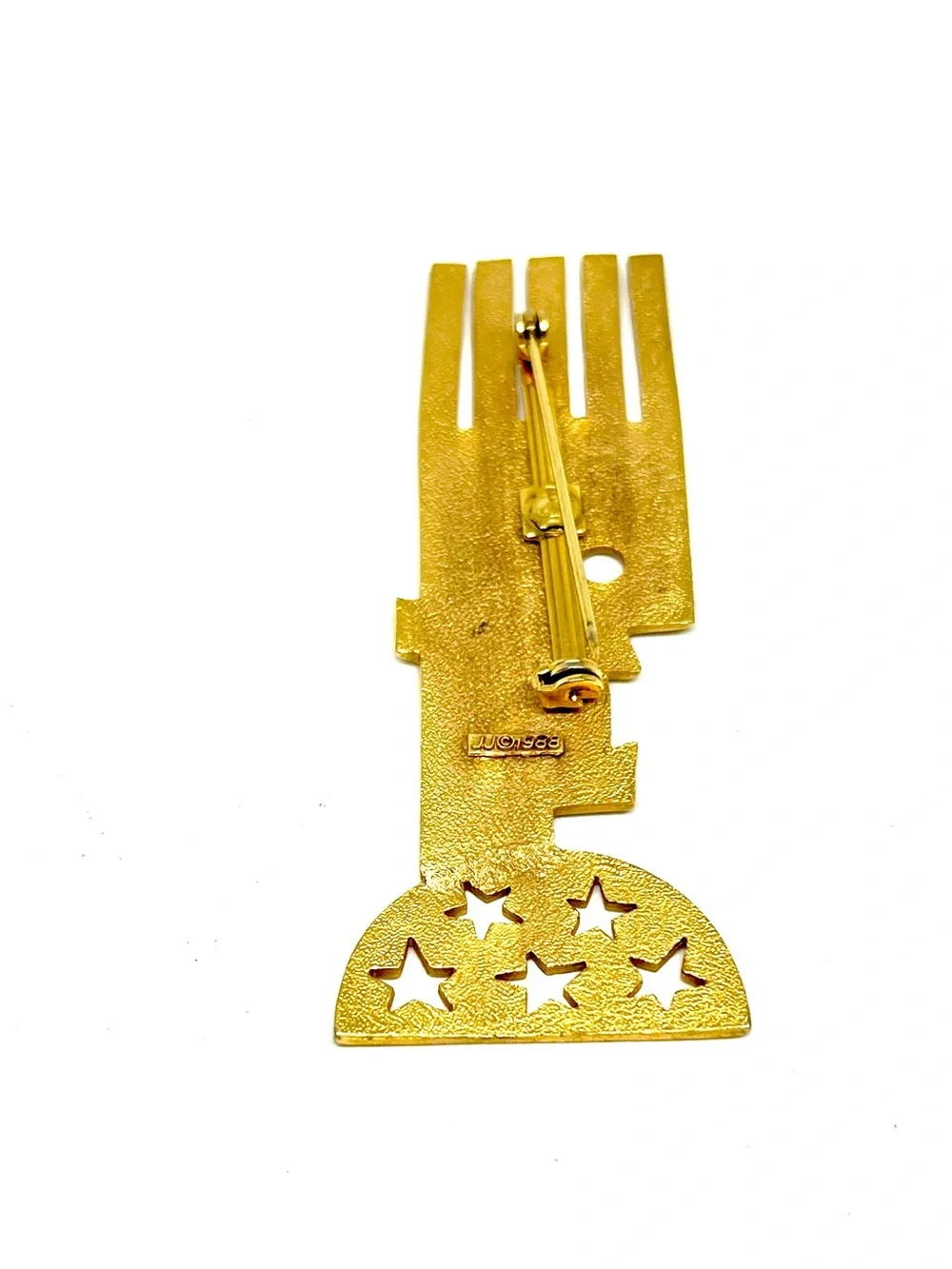 Vintage 1988 JJ Jonette Punk Man Brooch